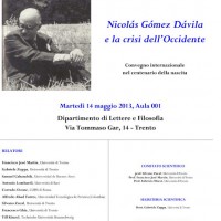 Nicolás Gómez Dávila International Congress in Trento